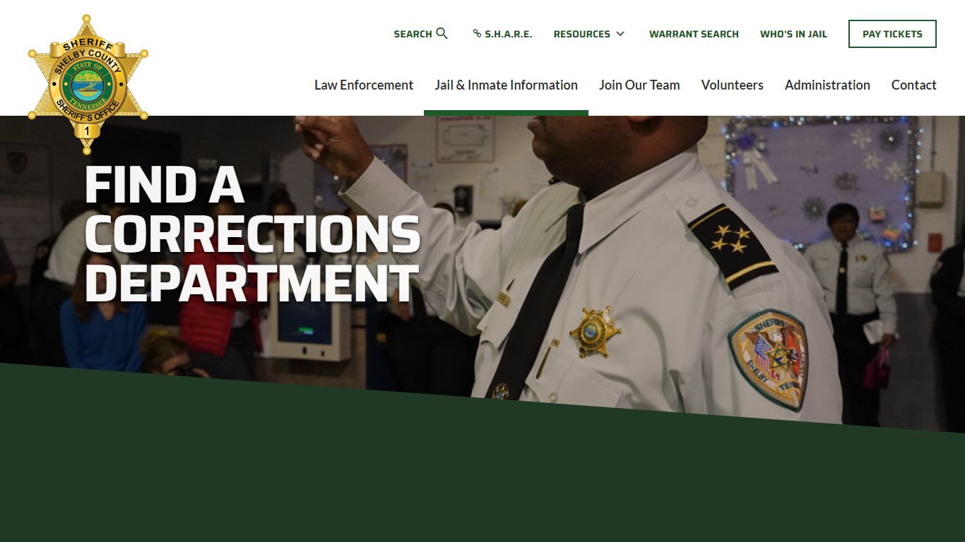 Find a Corrections Department | Shelby County Sheriff
